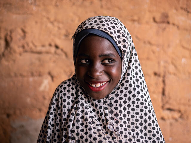 Portrait of Fatima smiling