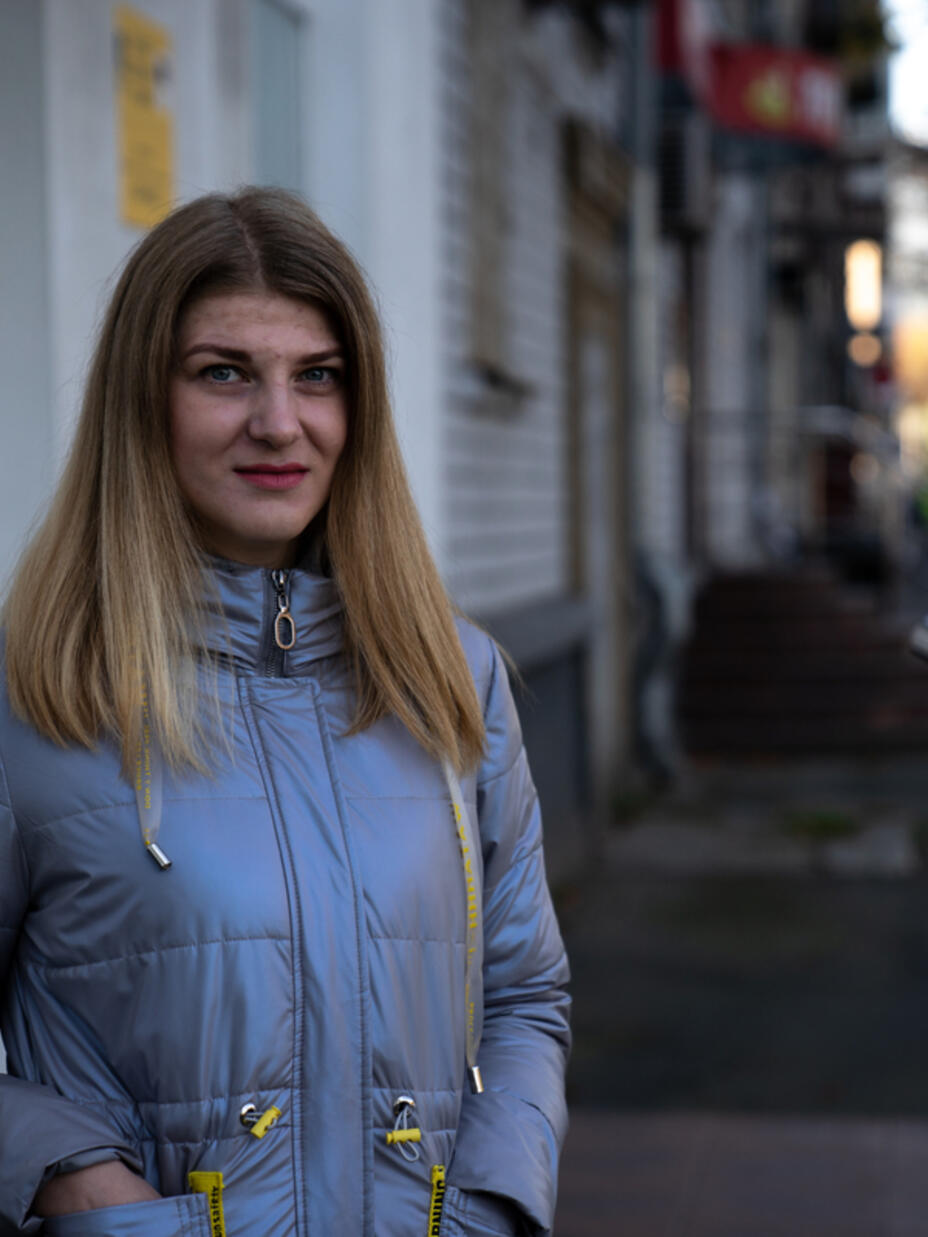 Portrait of Ukrainian woman Tetyana, an IRC client in Ukraine