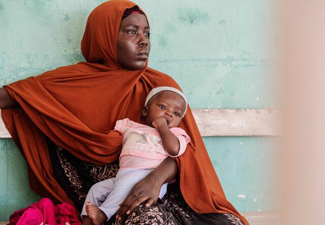 A woman and her baby in Somalia